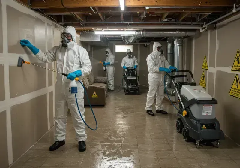 Basement Moisture Removal and Structural Drying process in Moorhead, MN